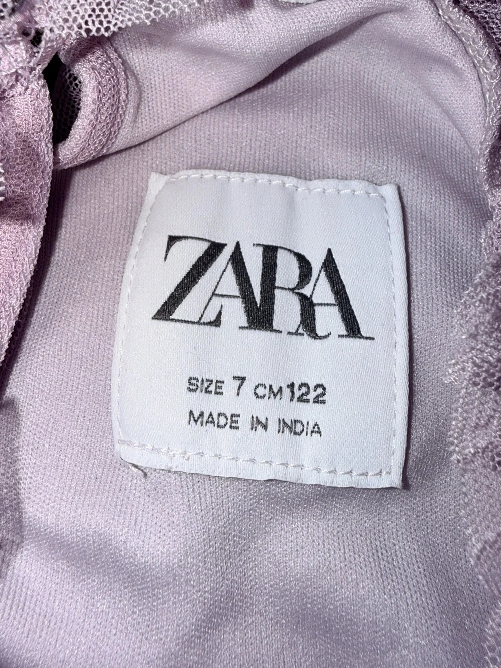 ZARA Kids Lilac Tulle Dress with Sequins Appliqué